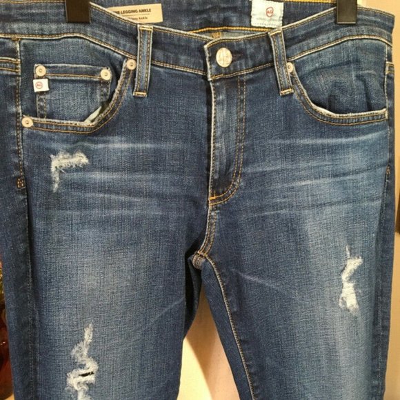 Adriano Goldschmed Blue Cotton Legging Ankle Jeans - Picture 4 of 10